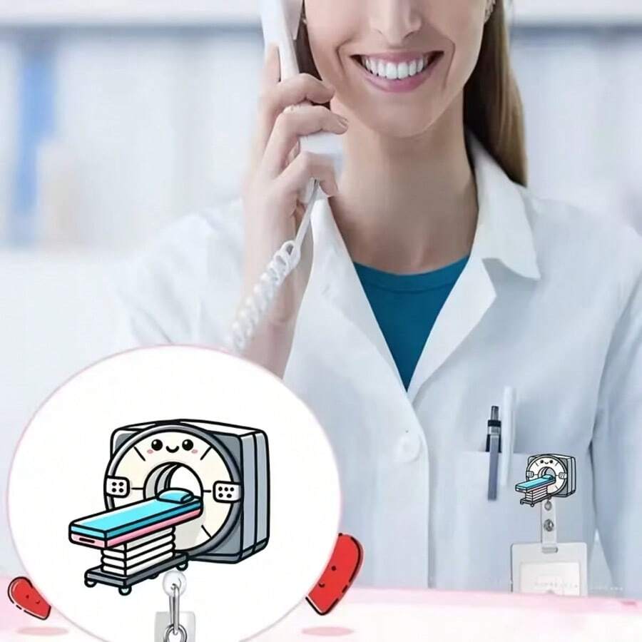 Akrilni držač za ID bedž - 2D crtani dizajn medicinske sestre