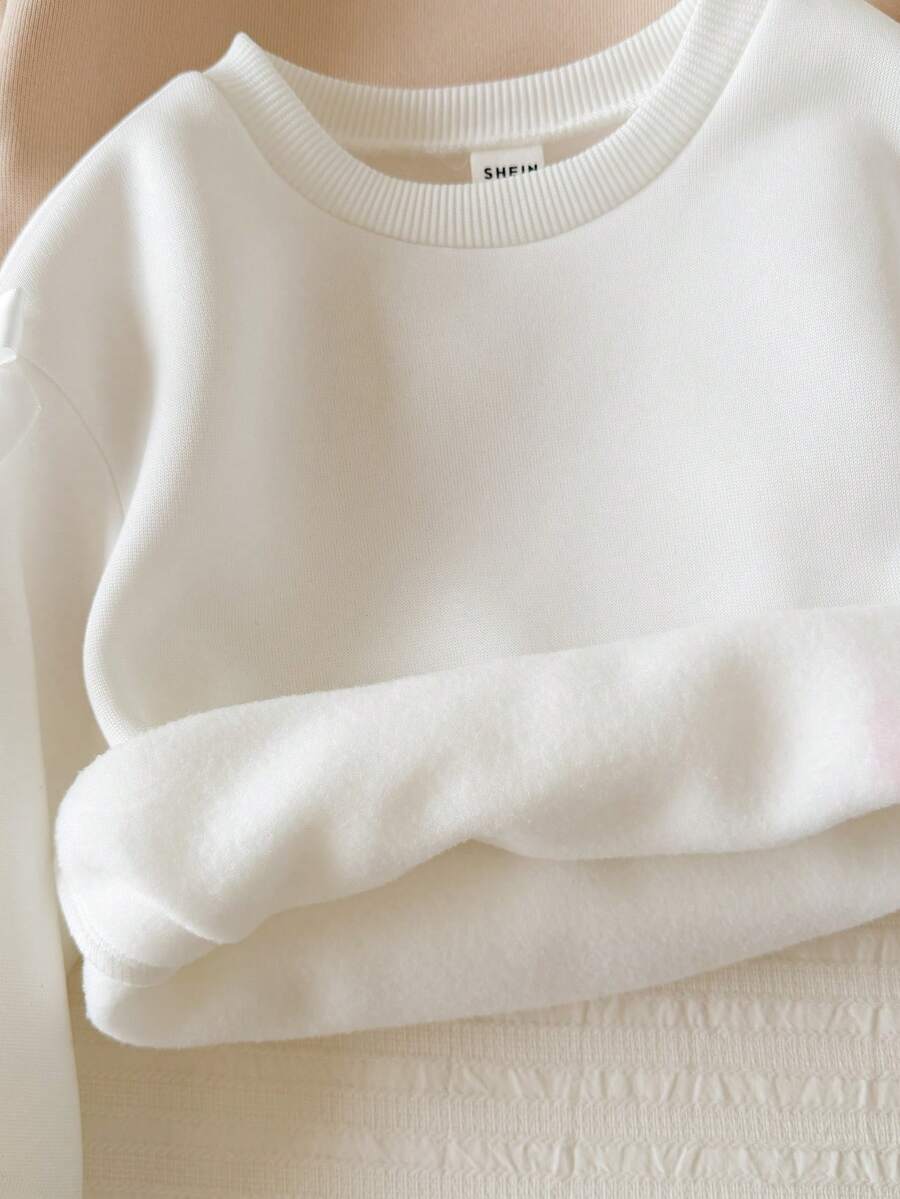 3 kom/set slatki dugi duks za bebe devojčice sa cvetnim dezenom i jednobojnim detaljima
