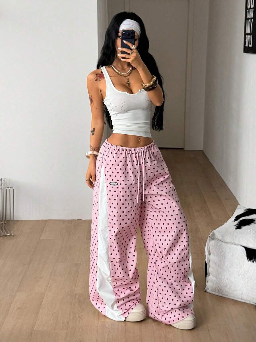 Ženske  Ležerne Nizak struk Kontrastne Čipke Letnje pantalone
