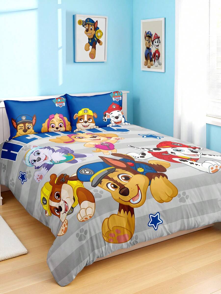 PAW Patrol Set od 3 komada jorgan-navlaka sa printom, od brušene tkanine, mekana i topla