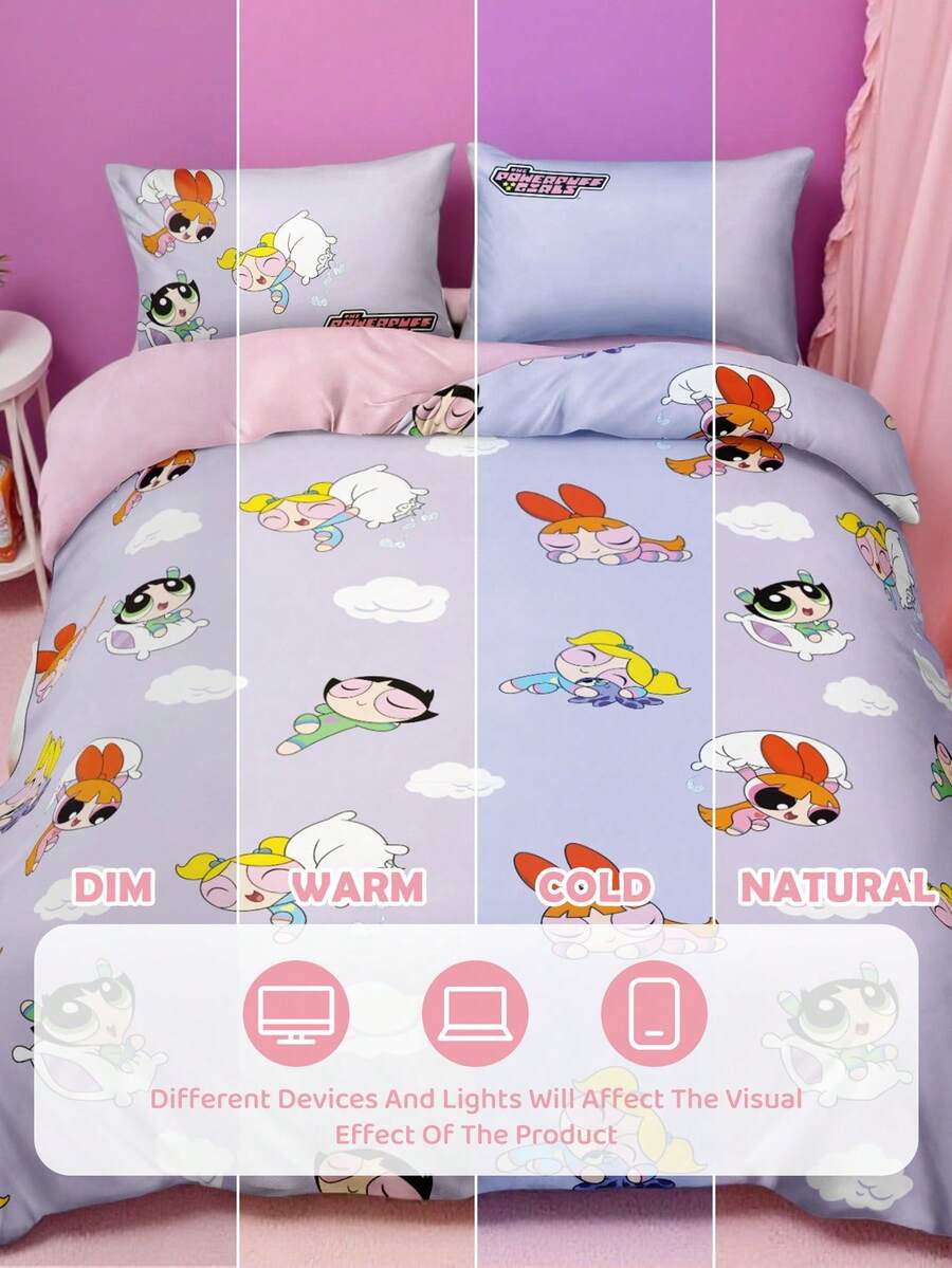 ADVENTURE TIME Set od 3 komada slatkih jorgan-navlaka sa crtanim printom, od brušenog materijala, mekan i topao