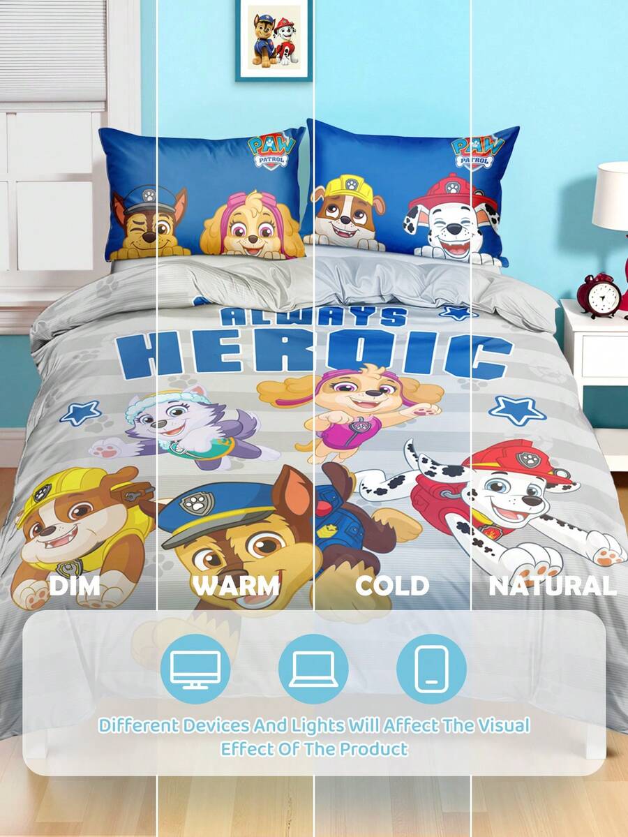 PAW Patrol Set od 3 komada jorgan-navlaka sa printom, od brušene tkanine, mekana i topla