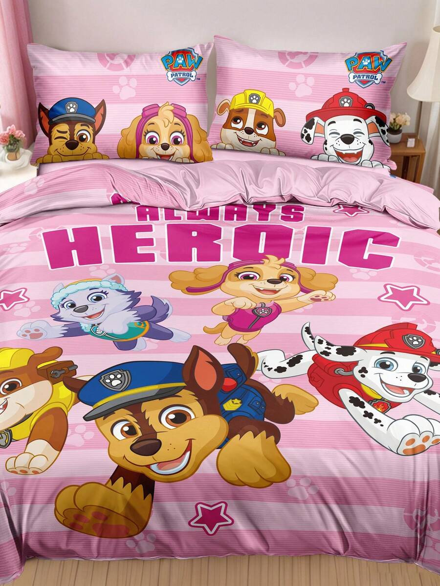 PAW Patrol Set od 3 komada jorgan-navlaka sa printom, od brušene tkanine, mekana i topla