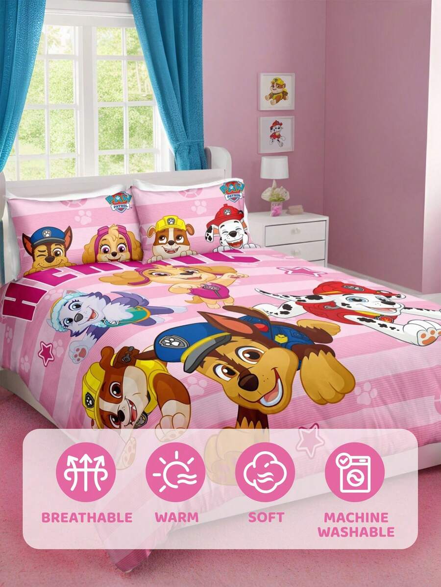 PAW Patrol Set od 3 komada jorgan-navlaka sa printom, od brušene tkanine, mekana i topla