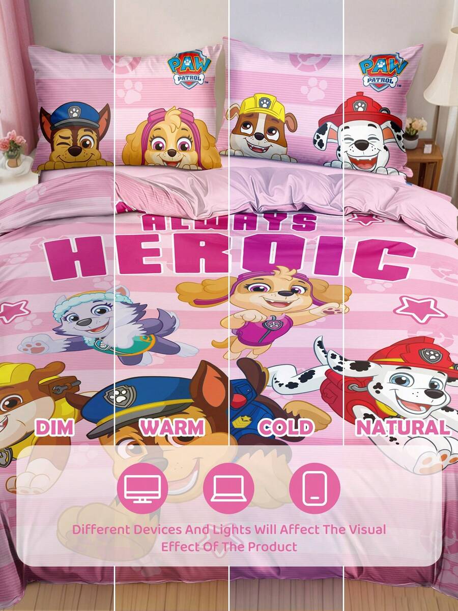 PAW Patrol Set od 3 komada jorgan-navlaka sa printom, od brušene tkanine, mekana i topla