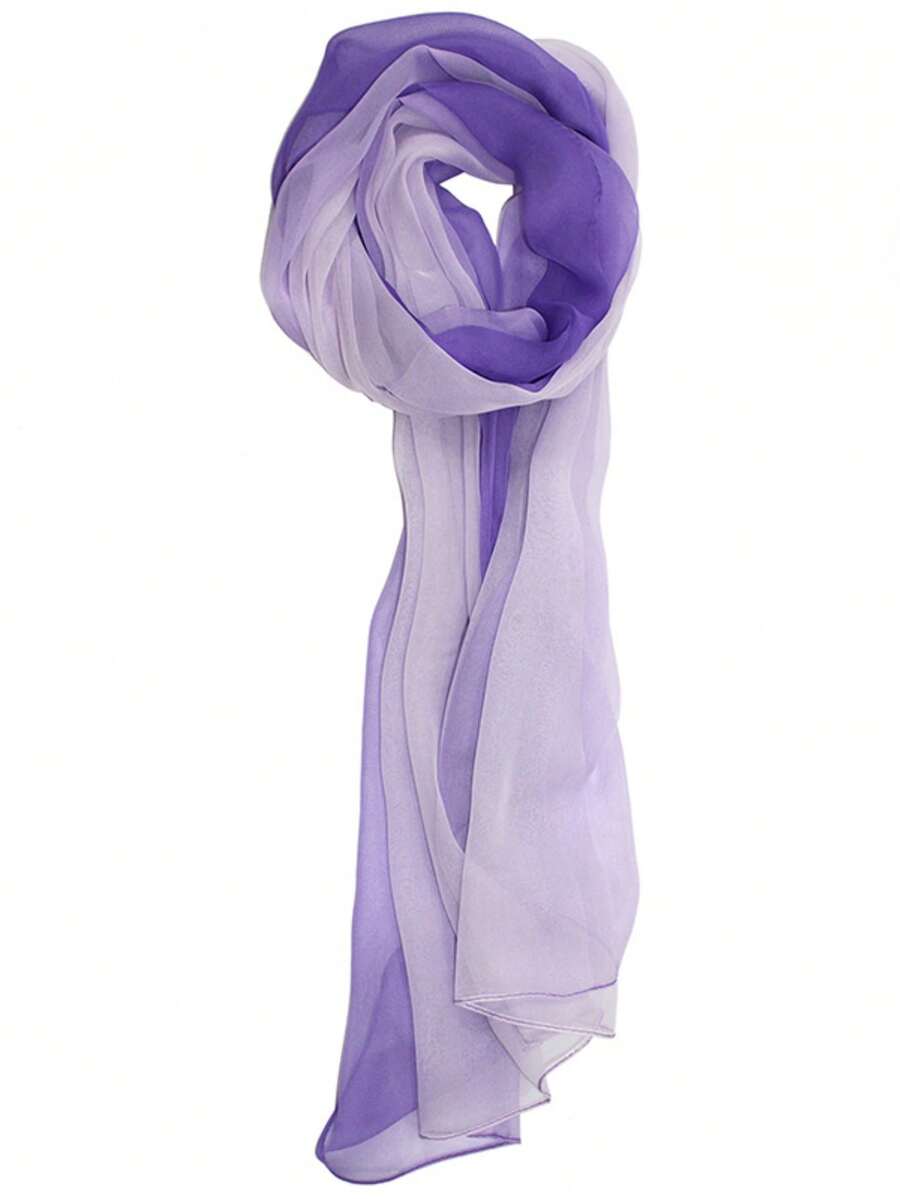 Elegantan ombre šifon šal, lagan i prozračan, visokokvalitetni