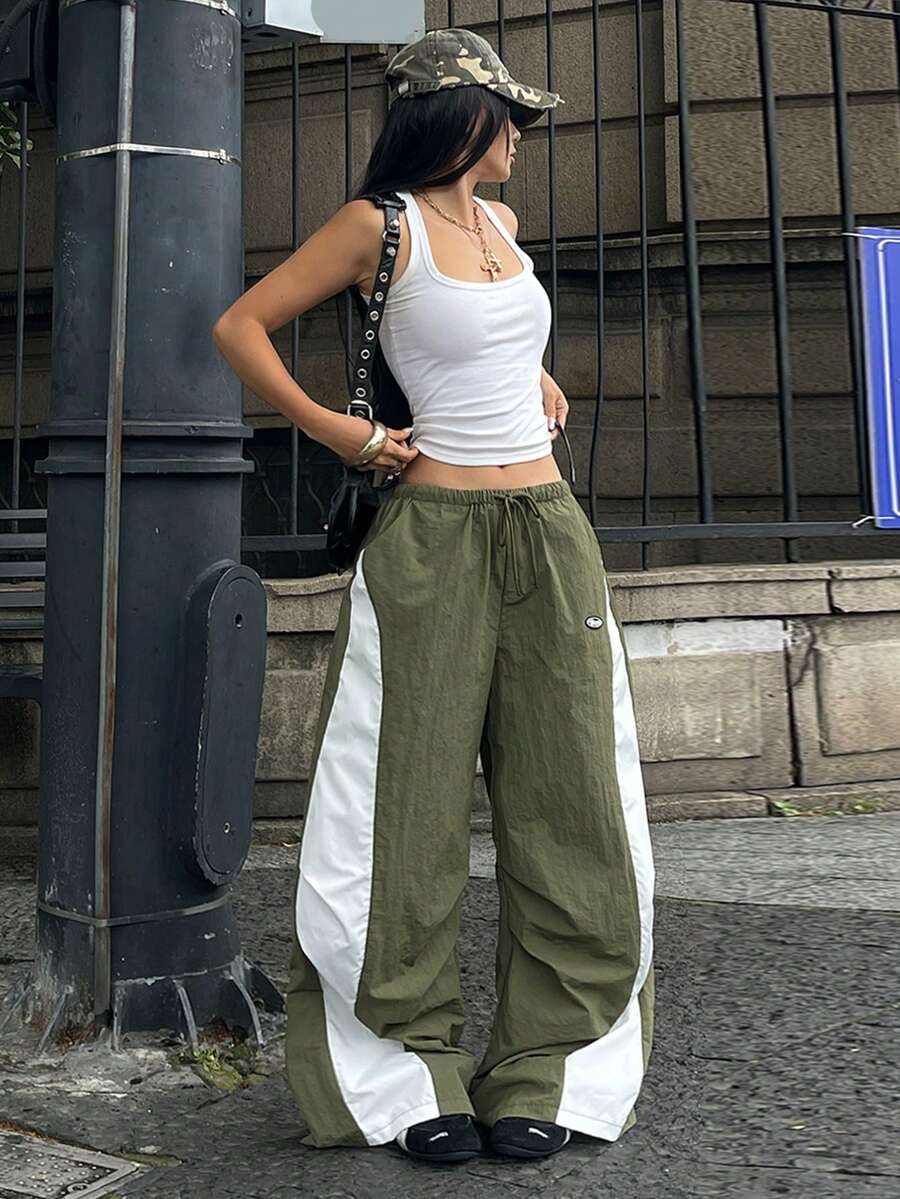 Ženske  Ležerne Nizak struk Kontrastne Čipke Letnje pantalone