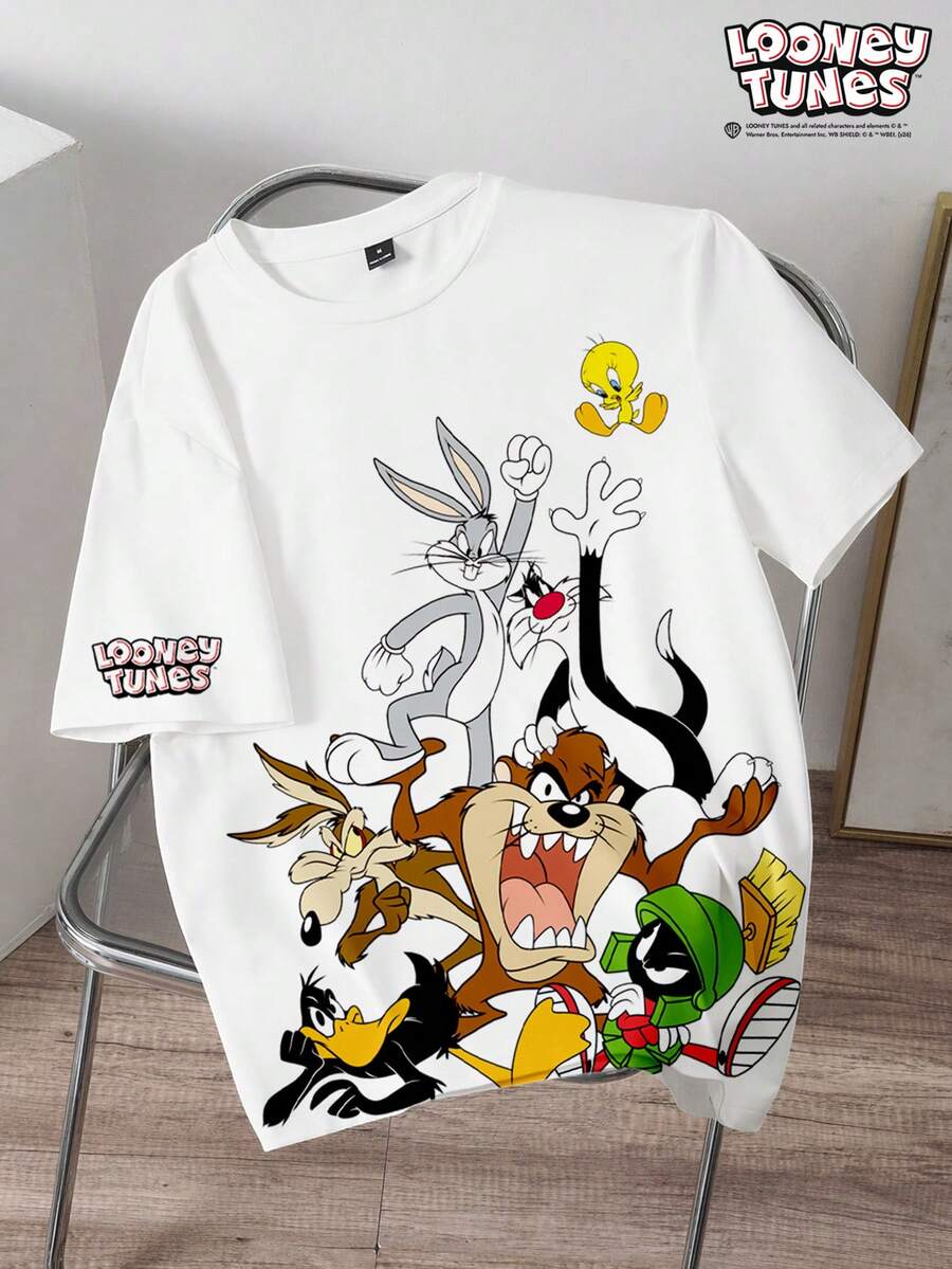 LOONEY TUNES Muška ležerna streetwear majica kratkih rukava sa crtanim printom