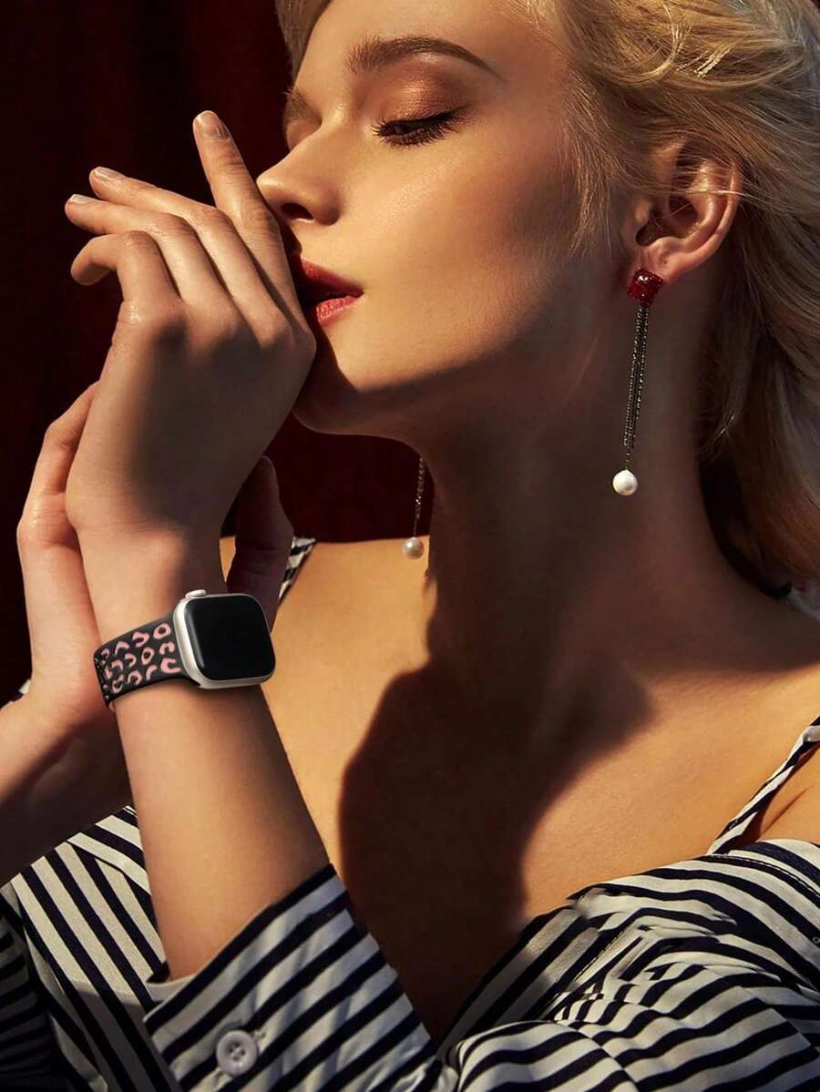 20mm dvobojna silikonska narukvica za sat sa cvetnim reljefom, kompatibilna sa Samsung Galaxy Watch 7 6 5 4 40mm 44mm/5 Pro/6 Classic 47mm/Watch 4 Classic/Active 2, 45mm/Watch 3/Watch 4 Classic 42mm 46mm Watch 6 47mm 43mm