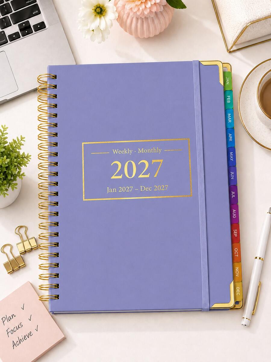 BUBU 2027 planer, knjiga za planiranje sa nedeljnim i mesečnim rasporedom