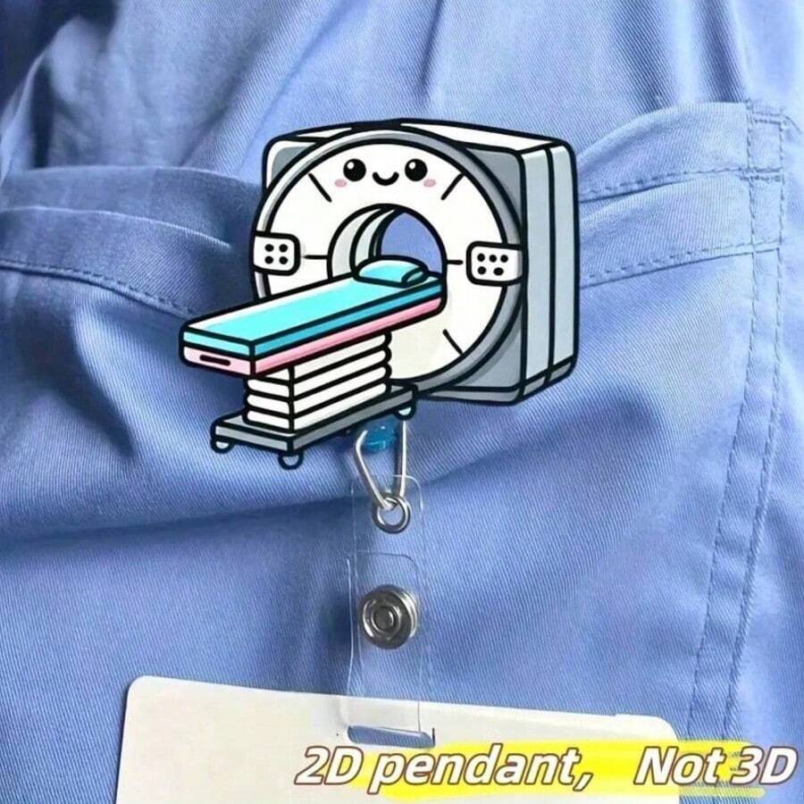 Akrilni držač za ID bedž - 2D crtani dizajn medicinske sestre