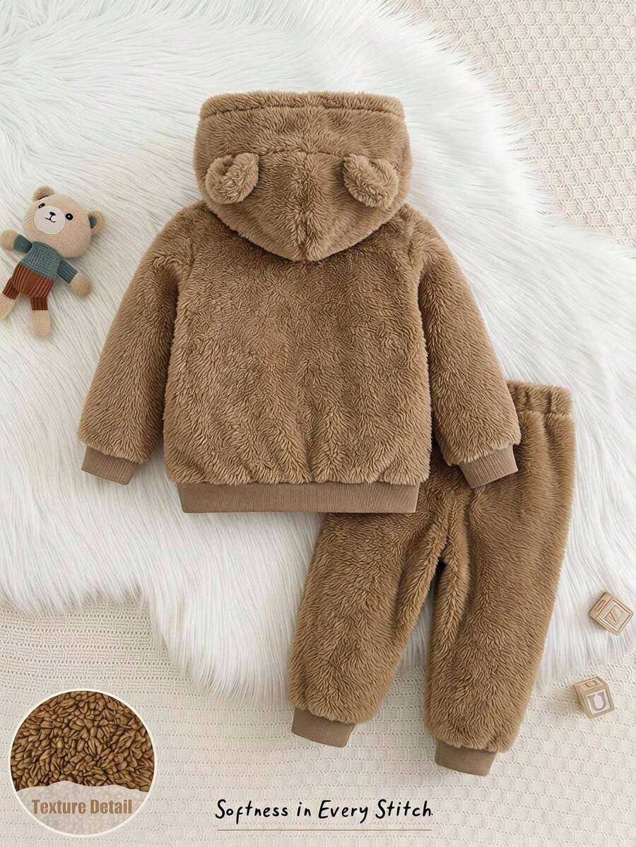 Set od 2 komada za bebe dečaka sa crtanom dinosaurus grafikom i kapuljačom