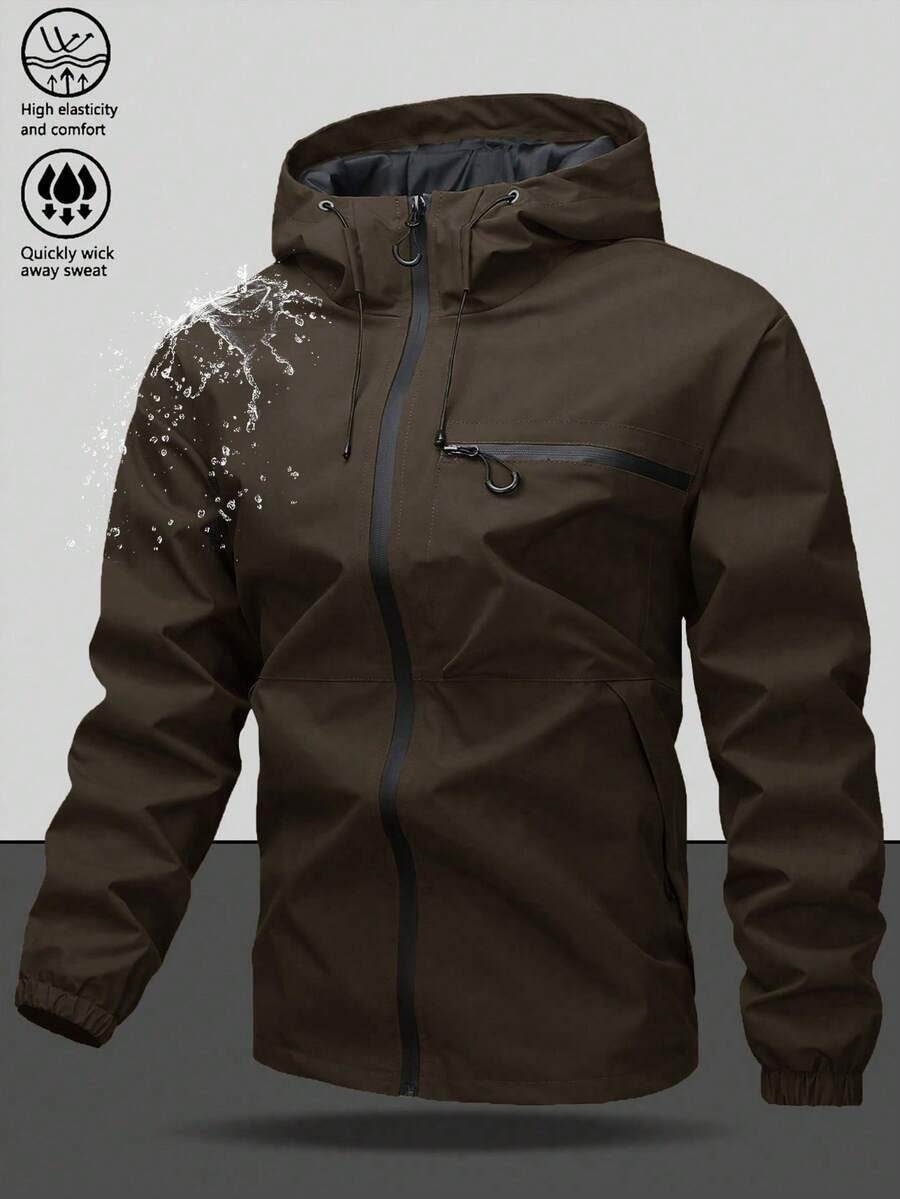 Muška softshell vetrovka sa kapuljačom i pertlama