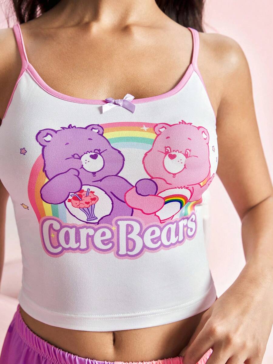 Care Bears Ženski ležerni set za spavanje sa topom na bretele i šorts