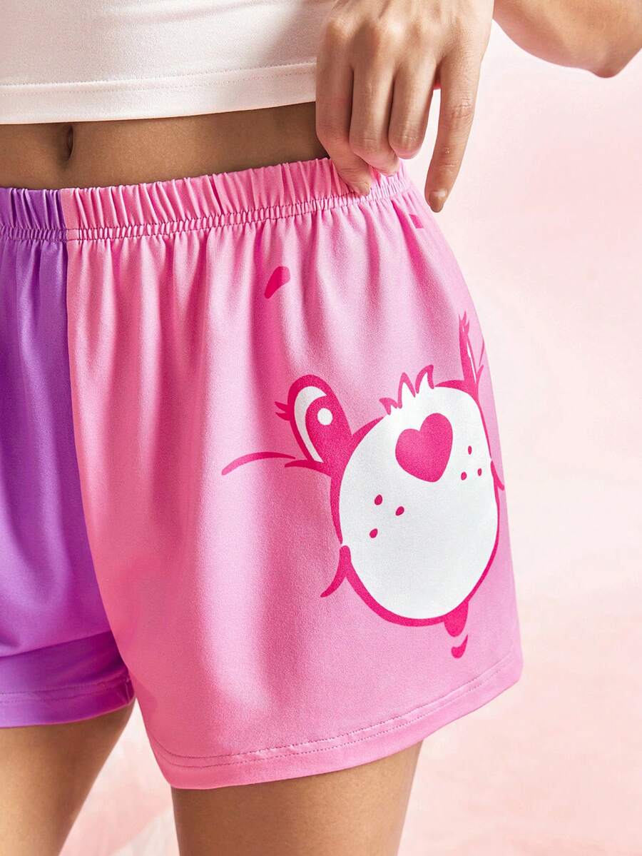 Care Bears Ženski ležerni set za spavanje sa topom na bretele i šorts