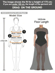 Ženska plus-size crna haljina sa dugim rukavima, laserskim šljokica-detaljima