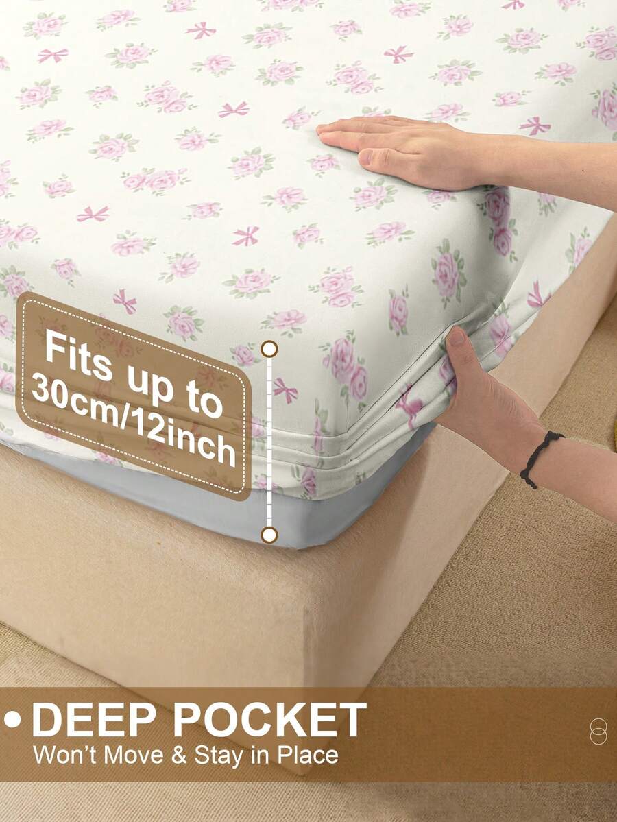 Čaršav sa printom perja, posteljina, navlaka za dušek, mekana i udobna zaštita za dušek