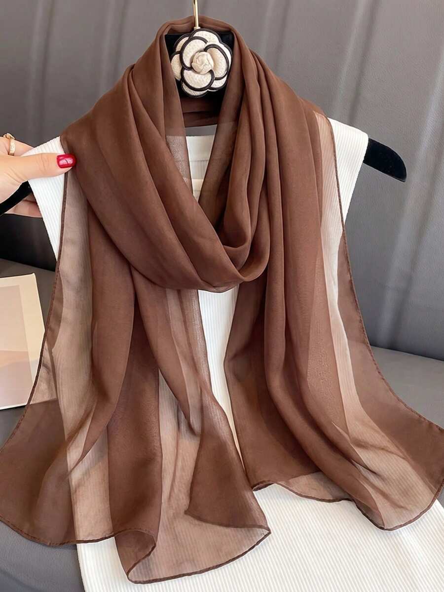 Elegantan ombre šifon šal, lagan i prozračan, visokokvalitetni