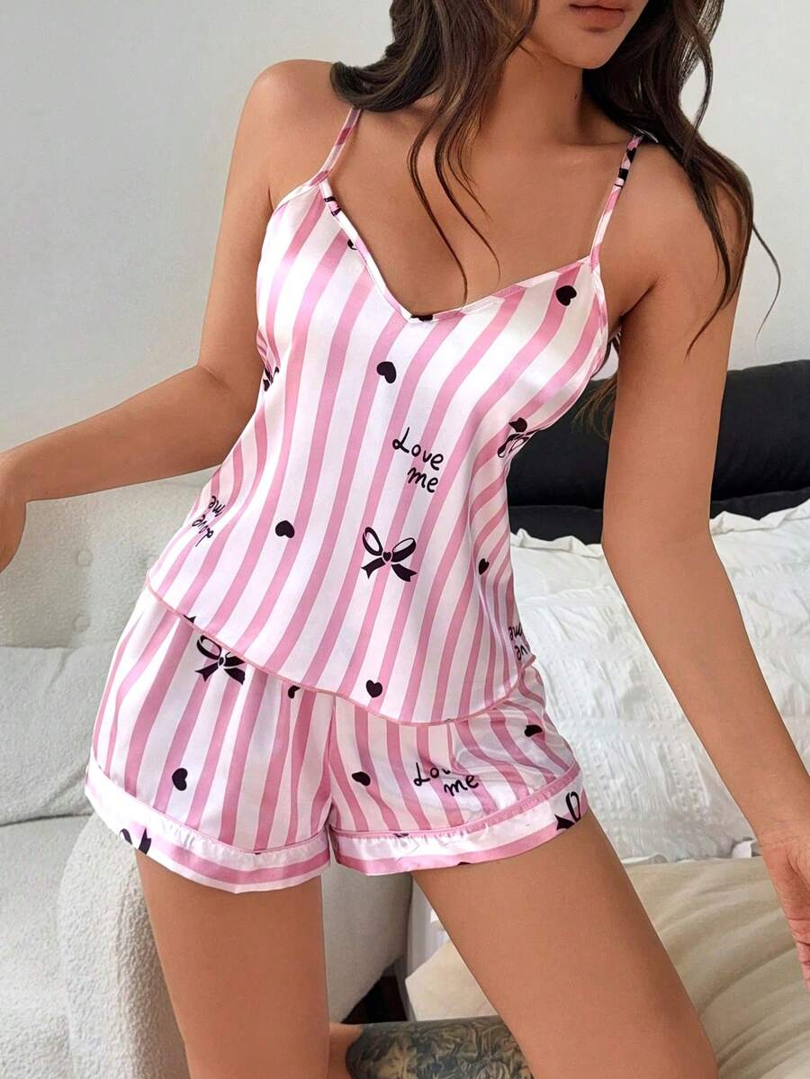 Casual Underwear&Sleepwear pidžama set od svile sa prugama