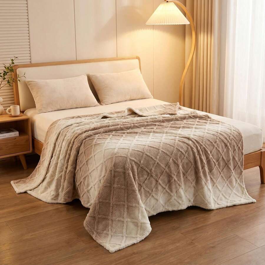 Mekano plišano ćebe sa printom srca, toplo flanelirano ćebe, mekano i udobno