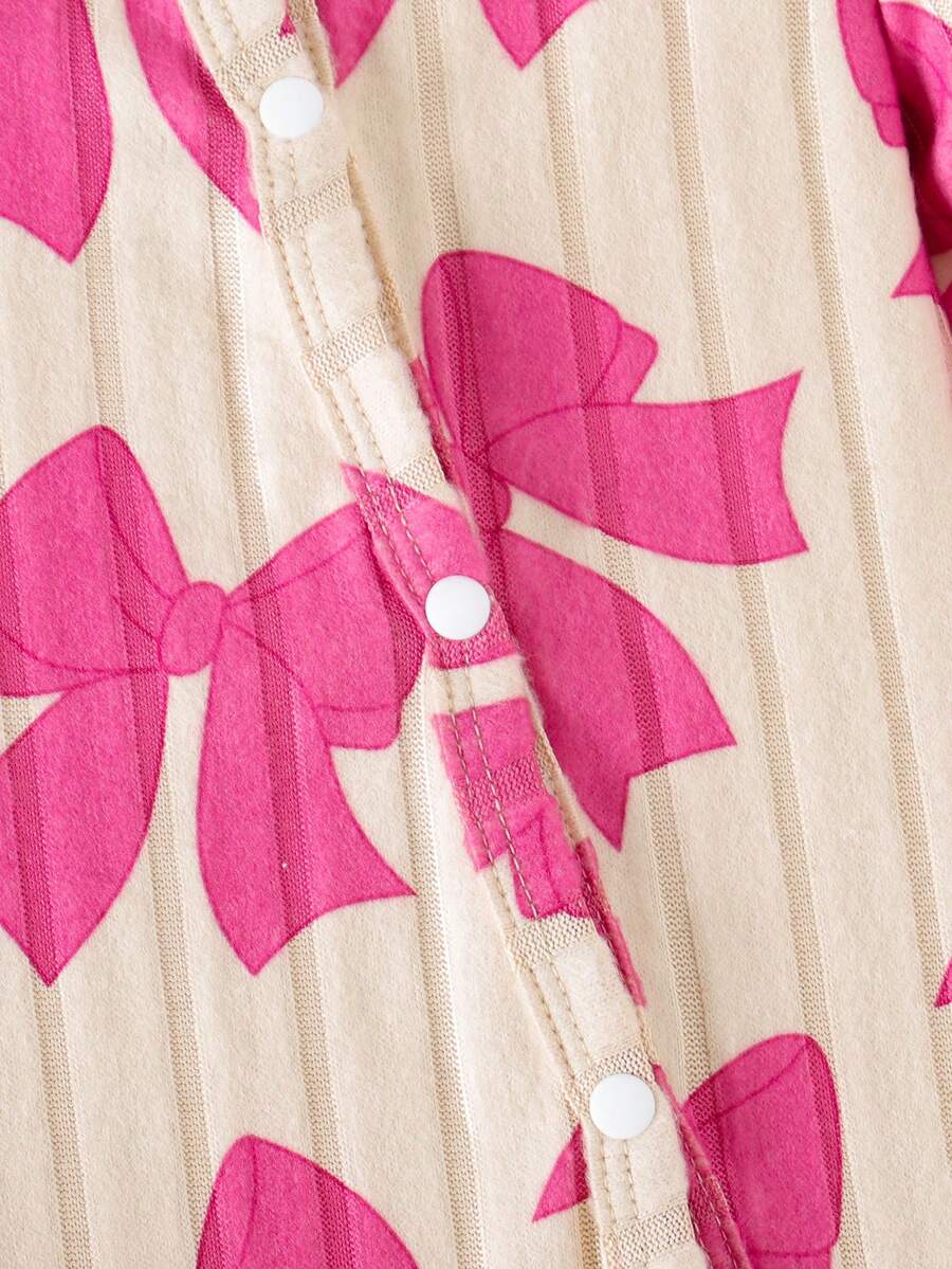 3 komada dečijih kombinezona za devojčice, slatki i nežni, roze i krem, rebrasti sa printom višnje
