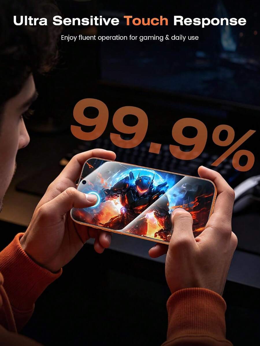 Pakovanje od 3 ultra izdržljiva HD kaljena stakla za zaštitu celog ekrana, kompatibilna sa iPhone 18 Pro/18 Pro Max/17/17Pro/17Air/17Pro Max, 16/16Pro/16Plus/16Pro Max, 15/15Plus/15Pro/15Pro Max, 14/14Plus/14Pro/14Pro Max/13/13Pro/13Pro Max/12/11/11Pro/11