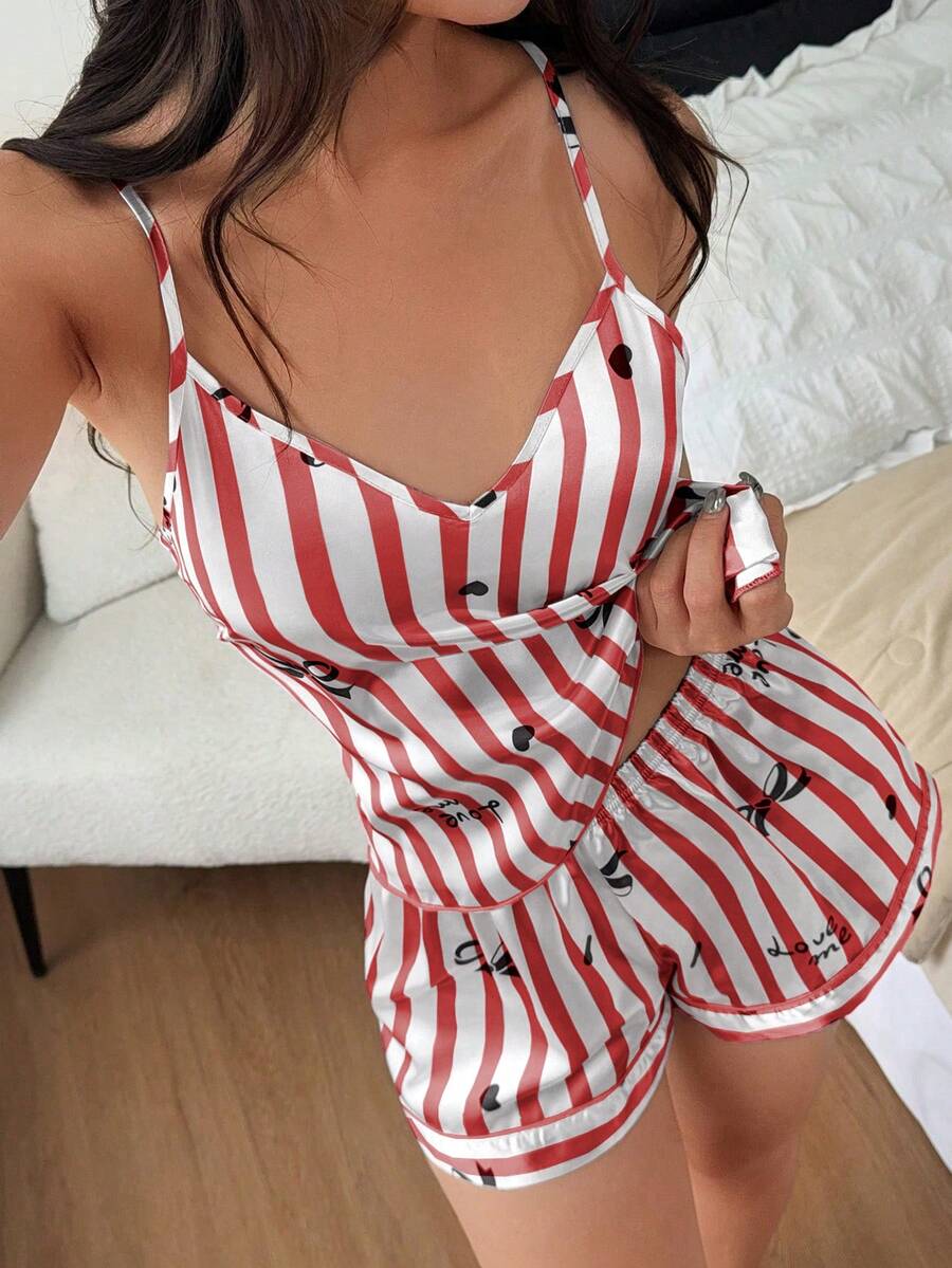 Casual Underwear&Sleepwear pidžama set od svile sa prugama