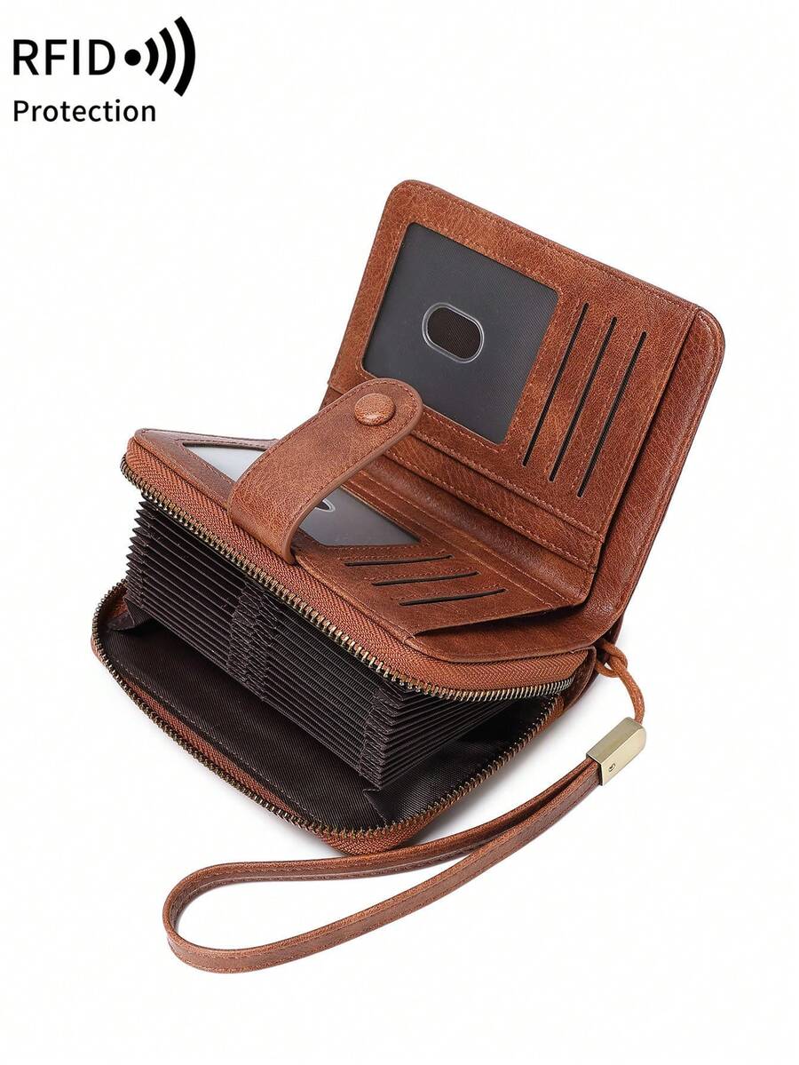 Kratki novčanik sa RFID zaštitom – vintage