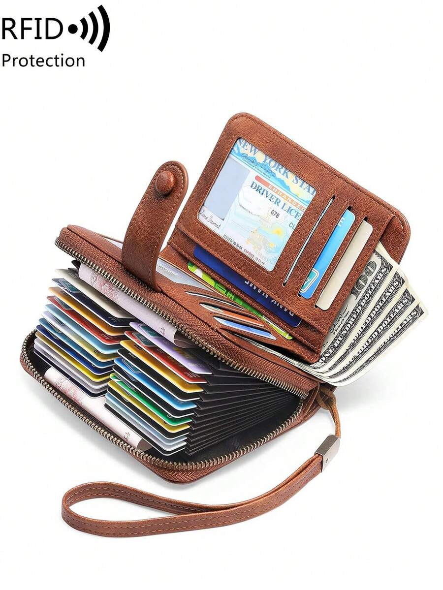 Kratki novčanik sa RFID zaštitom – vintage