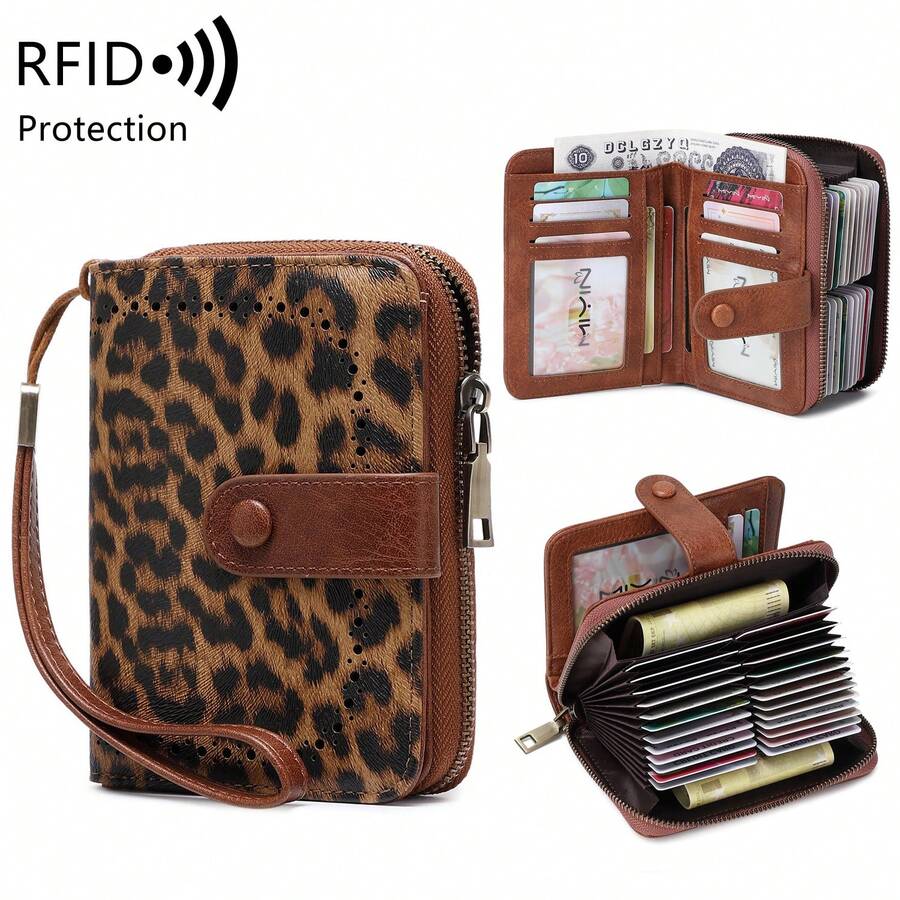 Kratki novčanik sa RFID zaštitom – vintage