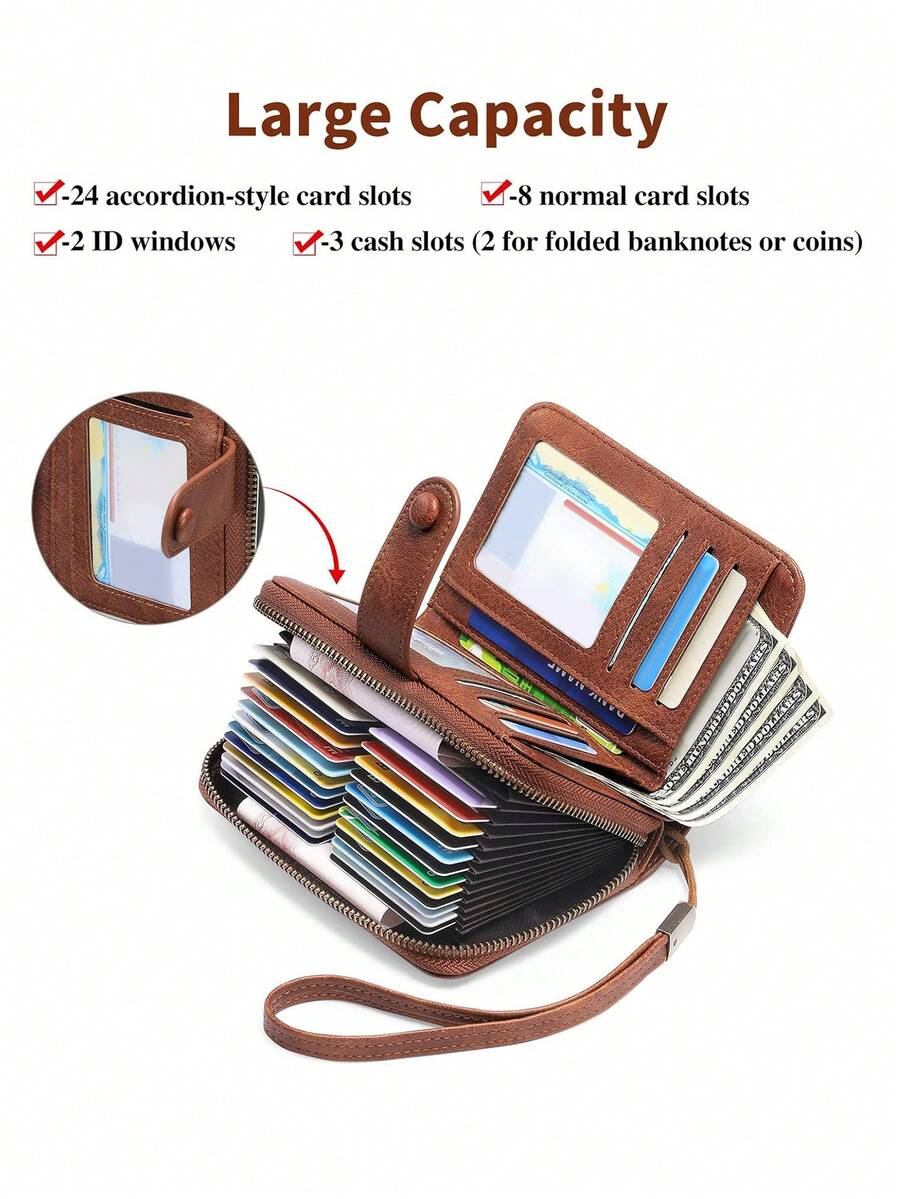Kratki novčanik sa RFID zaštitom – vintage