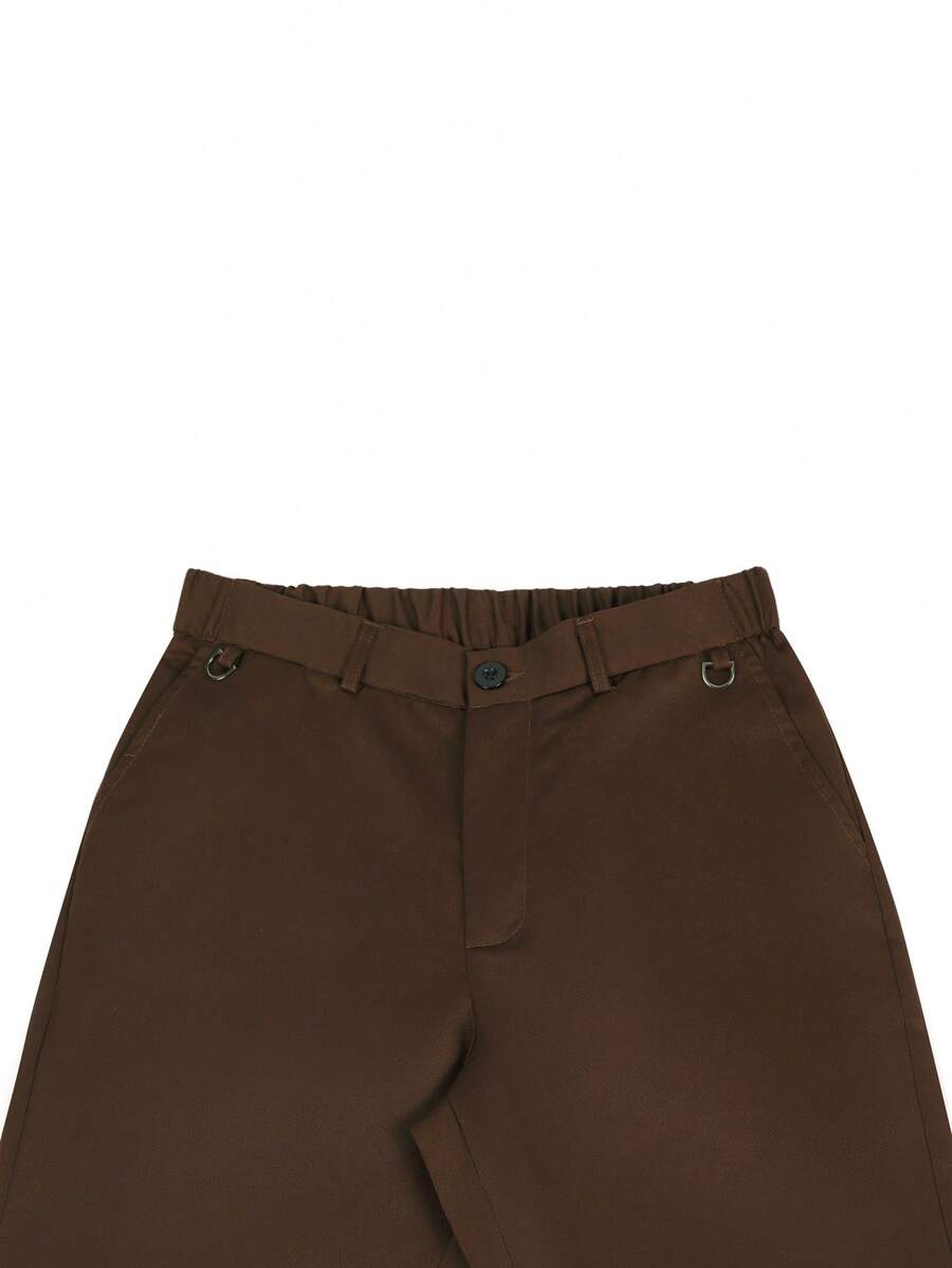 Muške formalne pantalone jednobojne sa kosim džepovima, bez kaiša