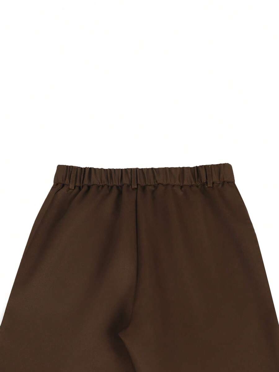Muške formalne pantalone jednobojne sa kosim džepovima, bez kaiša