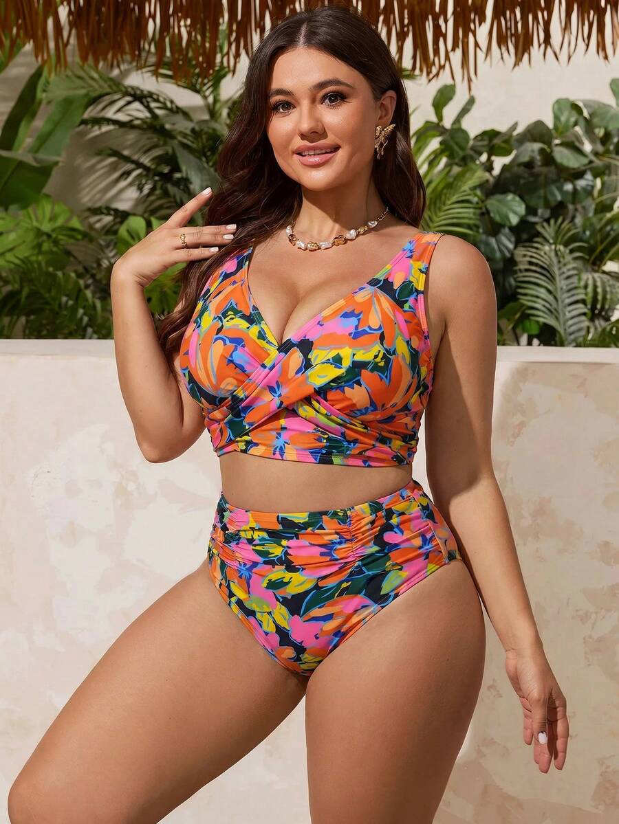 Gradient Leopard Plus size kupaći