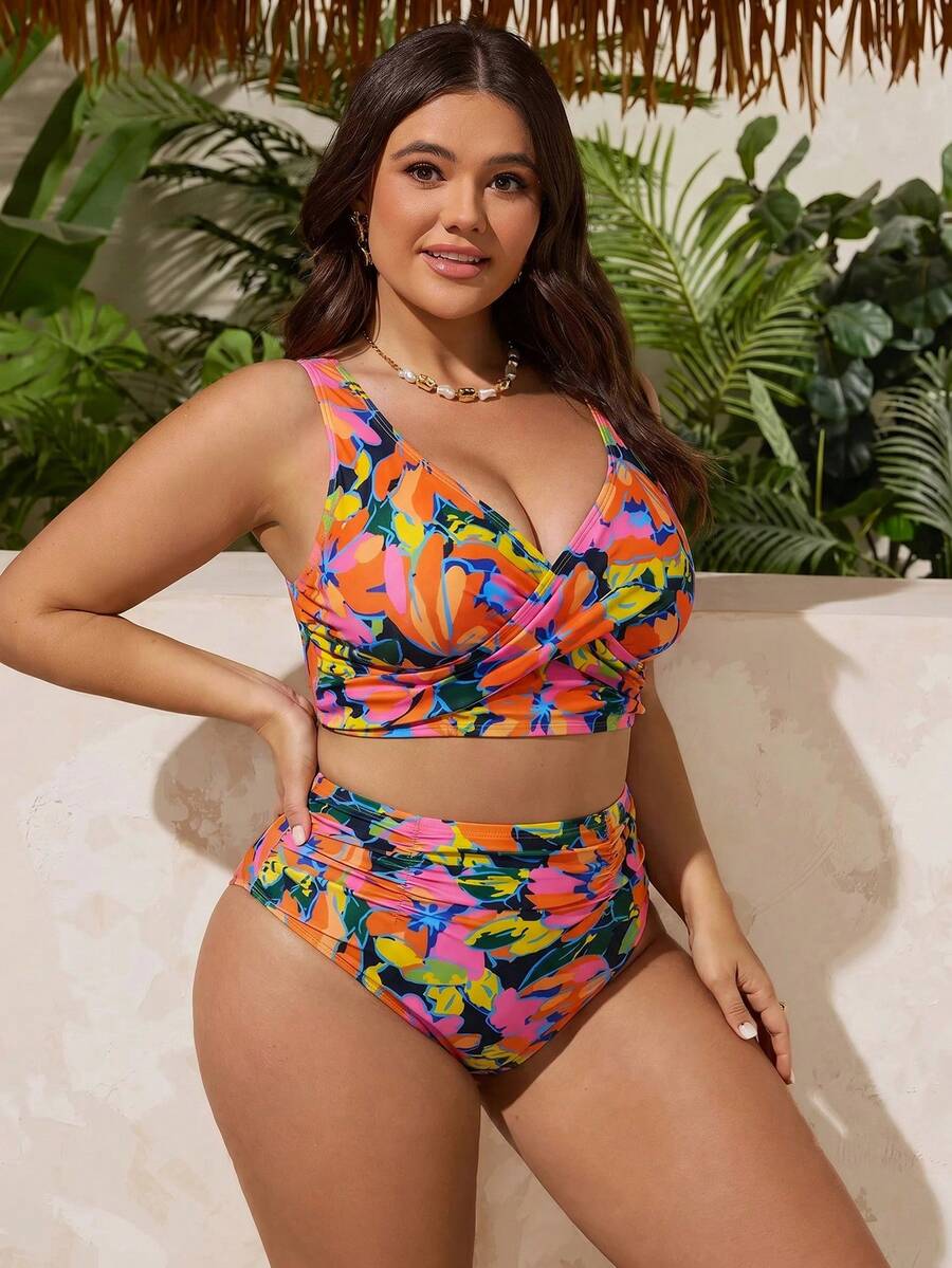 Gradient Leopard Plus size kupaći