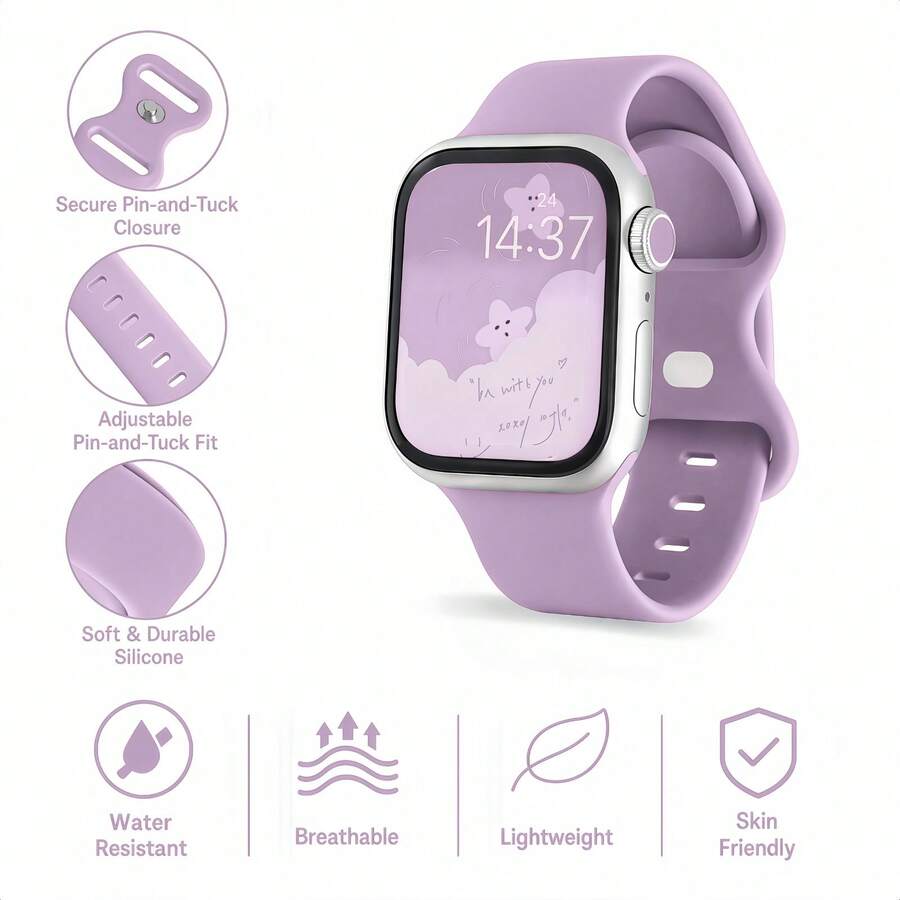 Unisex modni ležerni kaiš za sat od silikona , kompatibilan sa Apple Watch 38mm 40mm 41mm 45mm 46mm 44mm 49mm