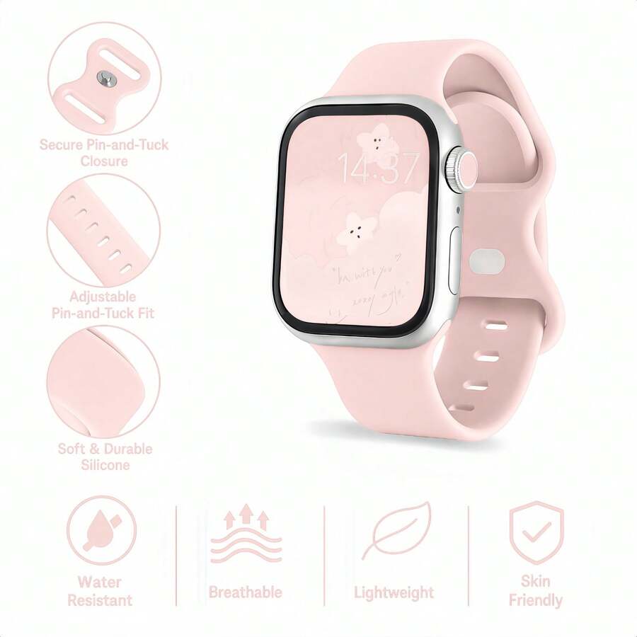 Unisex modni ležerni kaiš za sat od silikona , kompatibilan sa Apple Watch 38mm 40mm 41mm 45mm 46mm 44mm 49mm