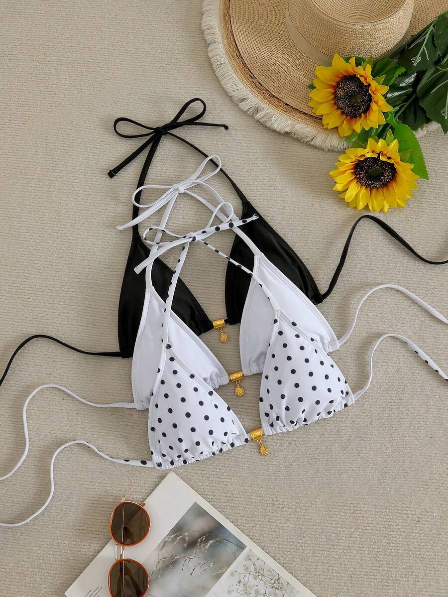 Ženski bikini set od 3 dela plus size,višebojni