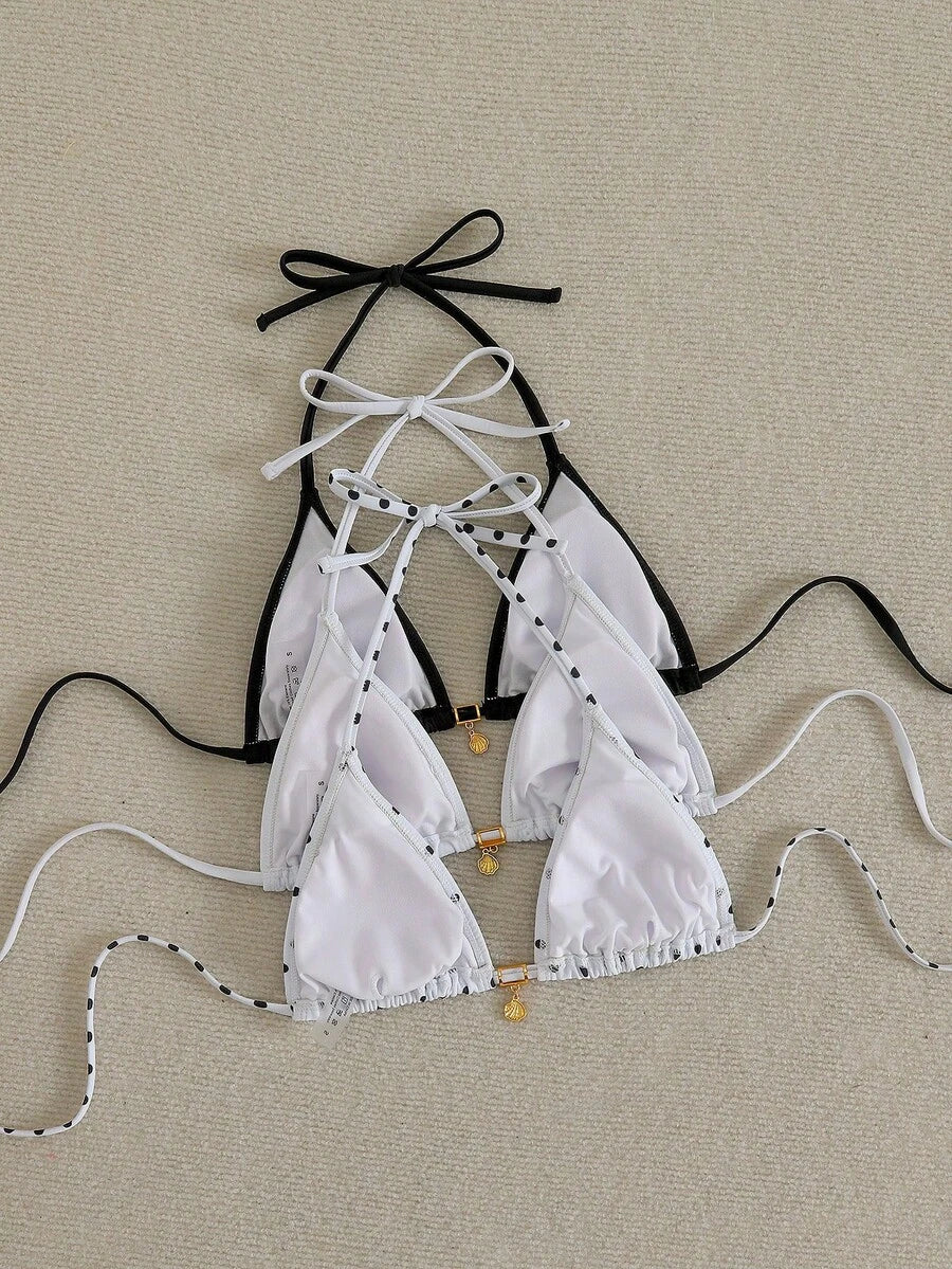 Ženski bikini set od 3 dela plus size,višebojni