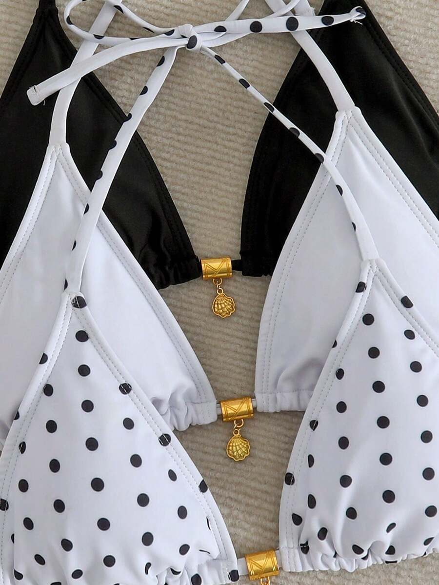 Ženski bikini set od 3 dela plus size,višebojni