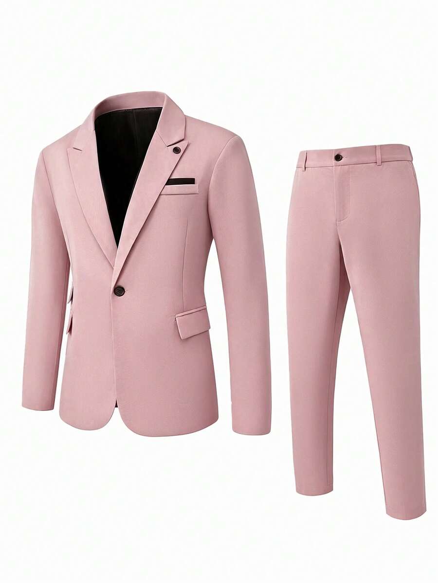 Muški poslovni set sa užim krojem, sako sa špicastim reverima i pantalone