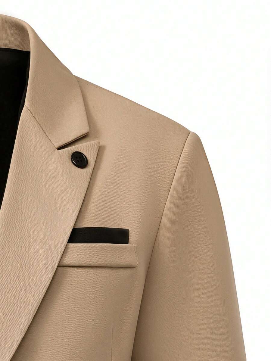 Muški poslovni set sa užim krojem, sako sa špicastim reverima i pantalone