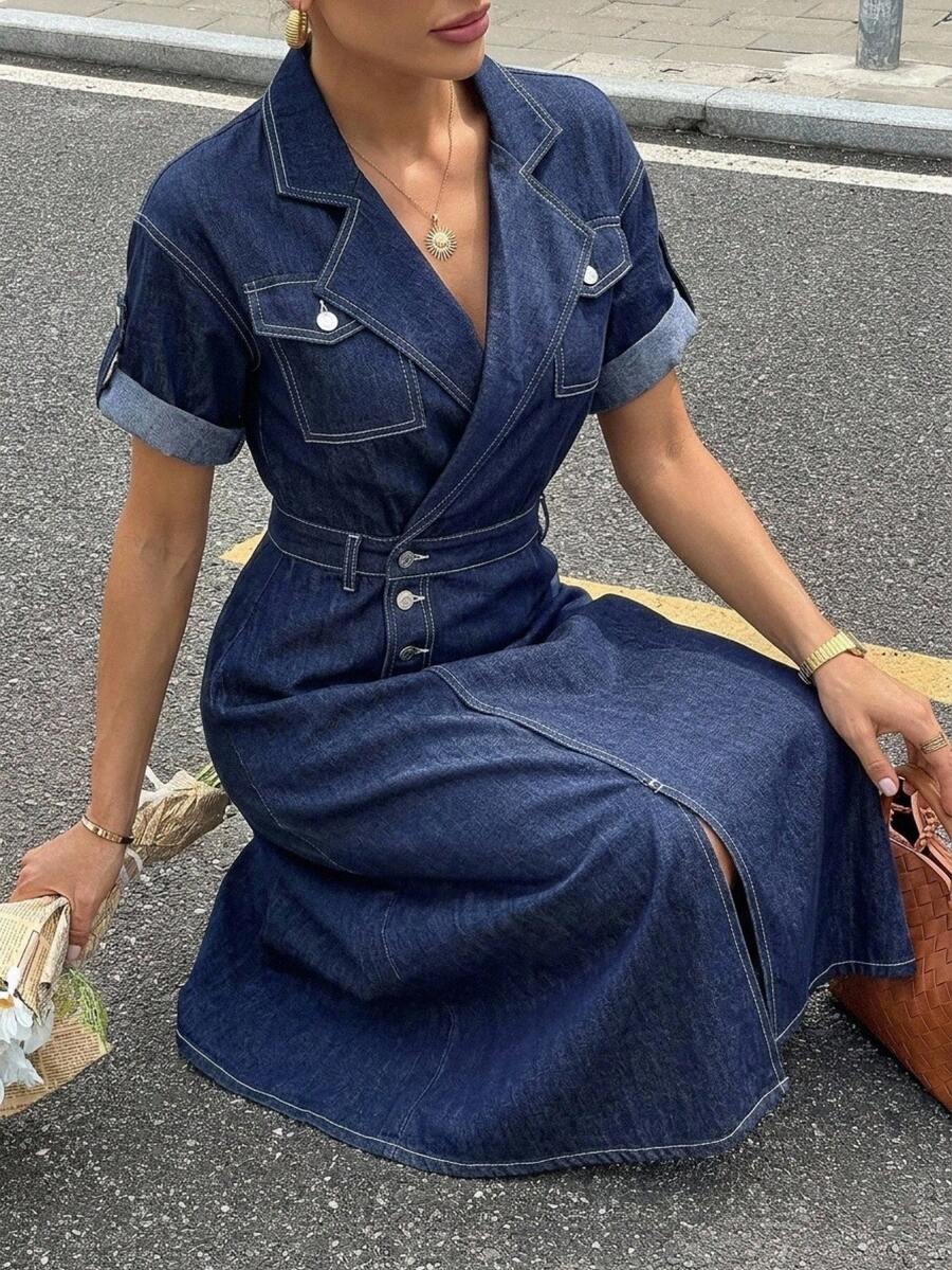 Ženska letnja modna haljina od teksasa