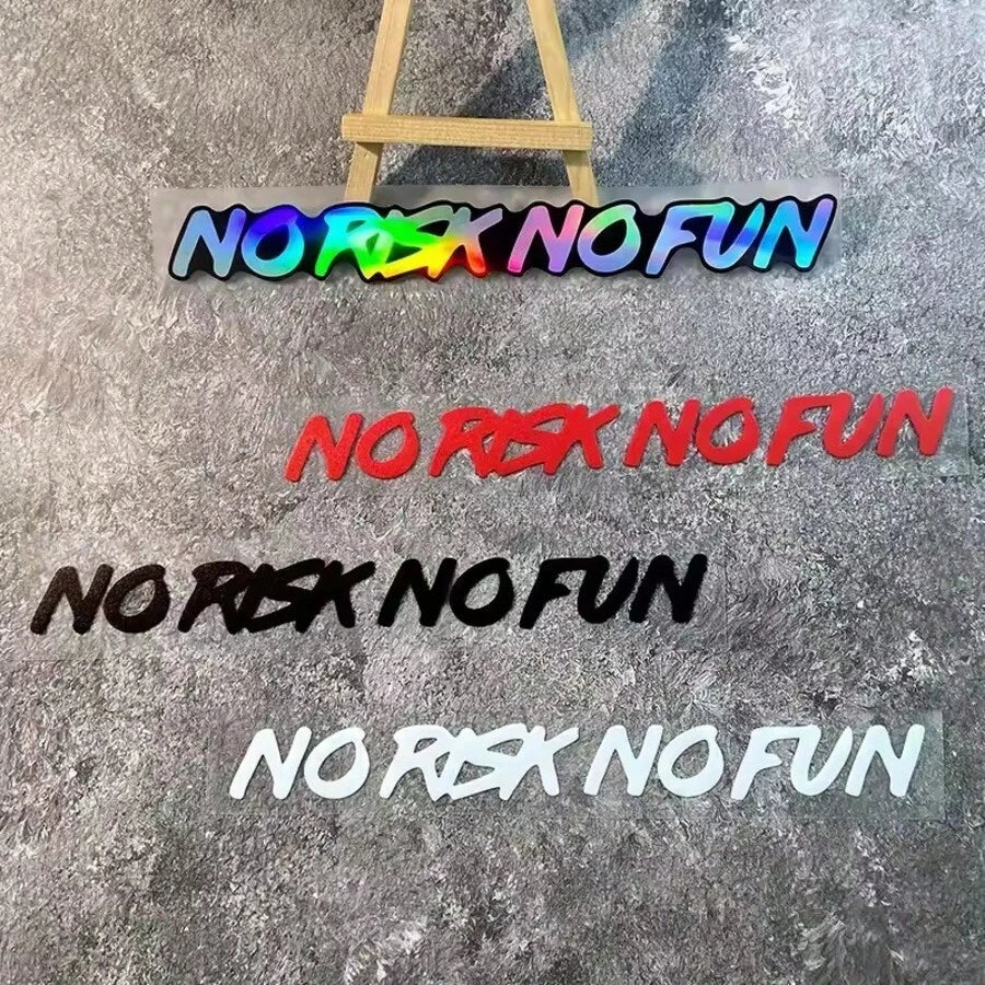 No Risk No Fun nalepnica  vodootporna