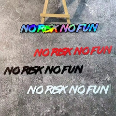 No Risk No Fun nalepnica  vodootporna