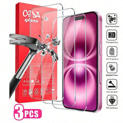 3 komada kaljene folije za pun ekran visoke rezolucije, kompatibilno sa Samsung A15 A54 5G A31 A22 4G S24, kompatibilno sa iPhone 17 17Pro 17ProMax 16 16Pro 16ProMax
