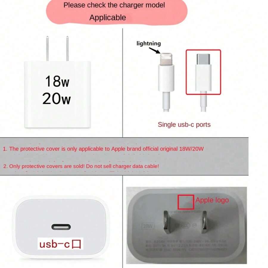 5 komada ružičastih TPU zaštitnih navlaka za kabl za punjenje u obliku srca/lepete/cveta/ljubičastog srca mačke, kompatibilno sa Apple 18/20W punjačima