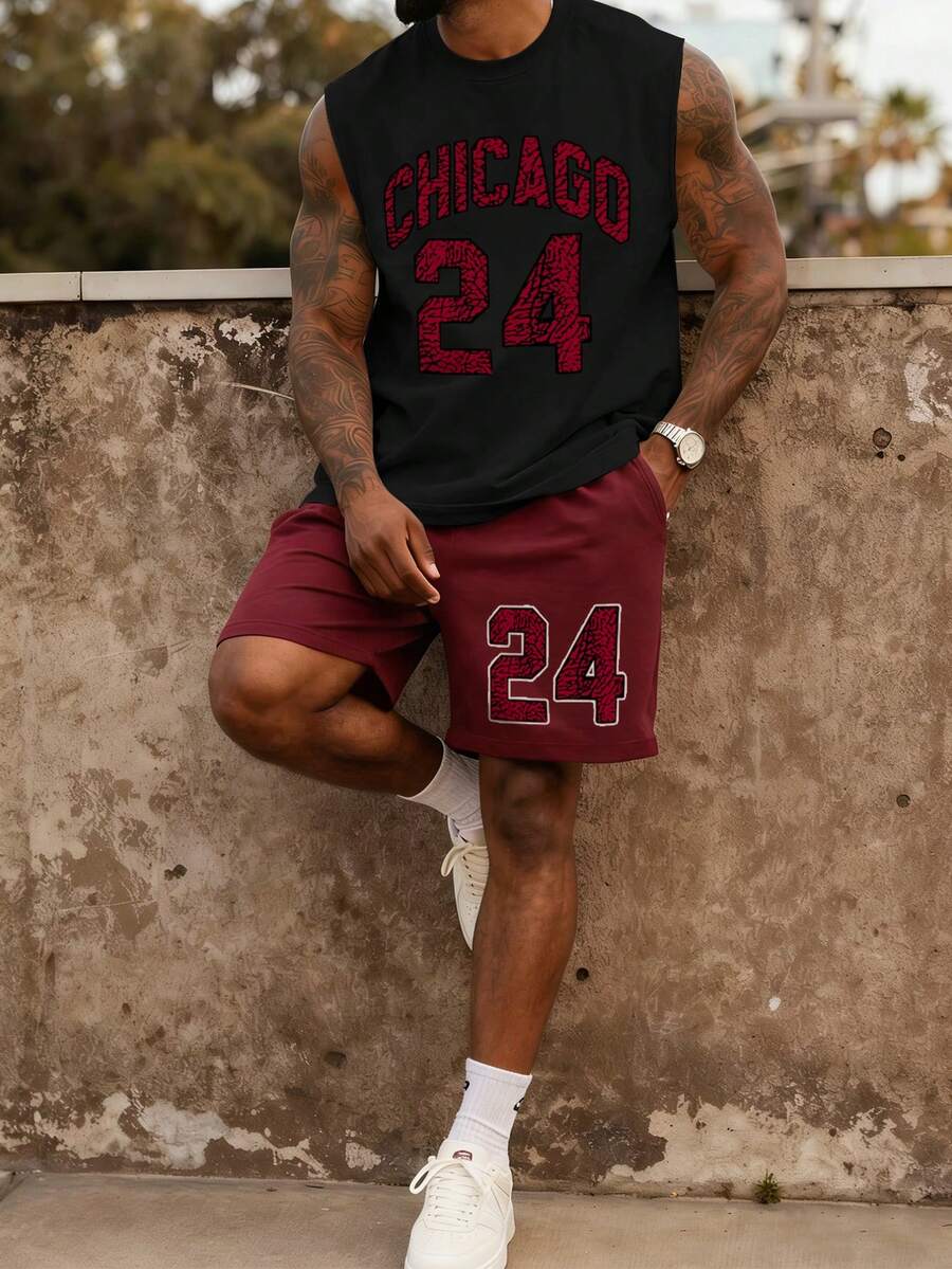 Muški ,,Chicago 24,, set , dres i majice bez rukava, sportski ležerni