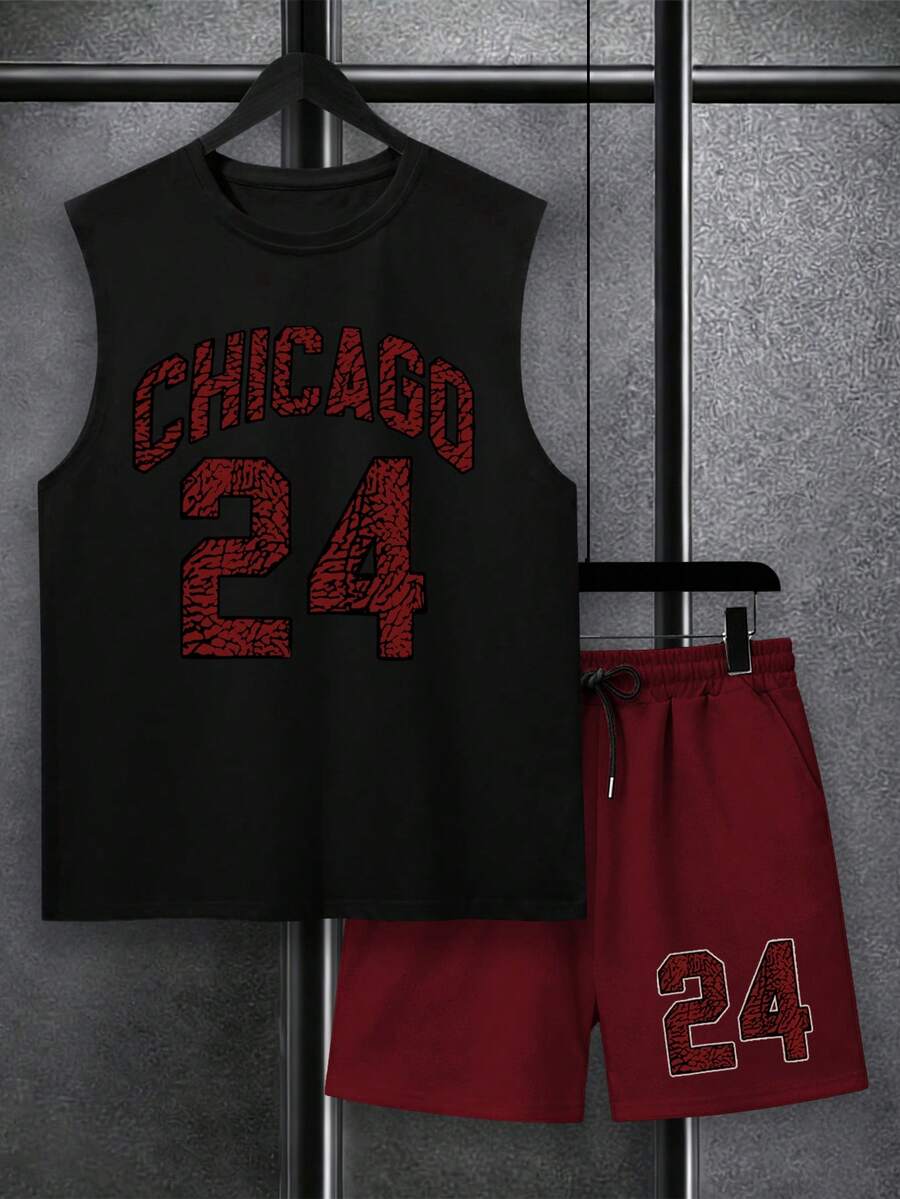 Muški ,,Chicago 24,, set , dres i majice bez rukava, sportski ležerni