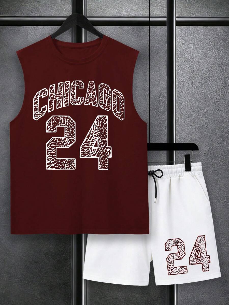 Muški ,,Chicago 24,, set , dres i majice bez rukava, sportski ležerni